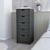 Logan Smokey Oak 5 Narrow Drawer Dresser