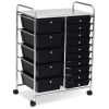 15 Drawer Rolling Organizer Trolley Utility Storage Tools Scrapbooking Paper Multipurpose