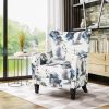 White & Blue Patterned Armchair, Vintage