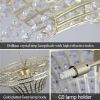 8-Light 23.6" Wide Crystal Waterfall Chandelier