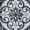 Distressed Black and White Medallion Tile 3-piece Wall Decor Set