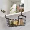 Oceanstar Stackable Metal Wire Storage Basket Set for Pantry, Countertop, Kitchen or Bathroom – Black, Set of 3