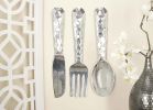 Artistic Cutlery Wall Decor In Metal, Set of Three, Silver