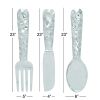 Artistic Cutlery Wall Decor In Metal, Set of Three, Silver