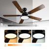 52 Inch 5 blades Ceiling Fan With Dimmable LED Light And Remote Control