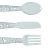 Artistic Cutlery Wall Decor In Metal, Set of Three, Silver