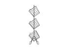 Oceanstar 3-Tier Metal Wire Storage Basket Stand with Removable Baskets – Black