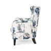 White & Blue Patterned Armchair, Vintage