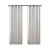 Fretwork Print Grommet Top Window Curtain Panel(Only 1 Pc Panel)