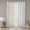 Fretwork Print Grommet Top Window Curtain Panel(Only 1 Pc Panel)