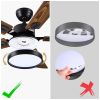 52 Inch 5 blades Ceiling Fan With Dimmable LED Light And Remote Control