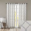 Fretwork Print Grommet Top Window Curtain Panel(Only 1 Pc Panel)