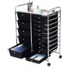 15 Drawer Rolling Organizer Trolley Utility Storage Tools Scrapbooking Paper Multipurpose