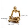 NORTHEUINS Reading Man Resin Figurine for Study Room Desktop Abstract Thinker Figure Ornament Home Living Room Office Decoration