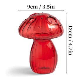 7 Style Mushroom Glass Vase Creative Hydroponics Vases Aromatherapy Bottle Desktop Crafts Ornament Living Room Home Office Decor (Color: HGA0012459-B)