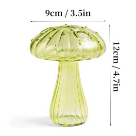 7 Style Mushroom Glass Vase Creative Hydroponics Vases Aromatherapy Bottle Desktop Crafts Ornament Living Room Home Office Decor (Color: HGA0012459-A)