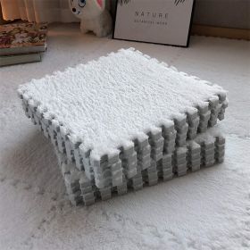 Living Room Carpet Tiles Interlocking Level Loop Square Carpet Tiles Area Rugs Play Mat (Color: Light Gray, size: 30pcs)