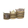 Stackable Storage Laundry Basket with Handles Set of 3