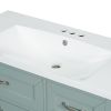 36' Bathroom Vanity with Sink Combo;  White Bathroom Cabinet with Drawers;  Solid Frame and MDF Board