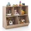 5-Cube Wooden Kids Toy Storage Organizer with Anti-Tipping Kits