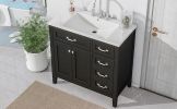 36' Bathroom Vanity with Sink Combo;  White Bathroom Cabinet with Drawers;  Solid Frame and MDF Board