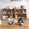 5-Cube Wooden Kids Toy Storage Organizer with Anti-Tipping Kits